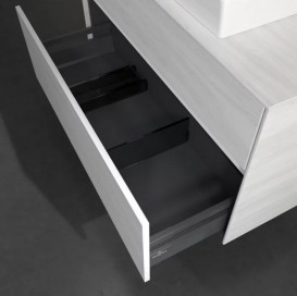 Тумба под раковину Villeroy & Boch Collaro 100х50 см с подсветкой ДСП белое дерево C019B0E8