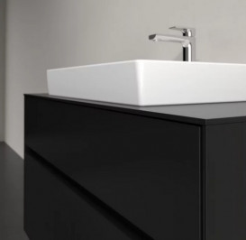 Тумба під раковину Villeroy & Boch Collaro 100х50 см із підсвічуванням МДФ чорний матовий лак C019B0PD