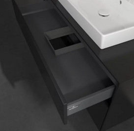 Тумба під раковину Villeroy & Boch Collaro 100х50 см із підсвічуванням МДФ чорний матовий лак C019B0PD
