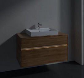 Тумба под раковину Villeroy & Boch Collaro 100х50 см с подсветкой ДСП дуб канзас C019B0RH