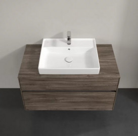 Тумба под раковину Villeroy & Boch Collaro 100х50 см с подсветкой ДСП каменный дуб C019B0RK