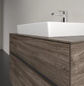 Тумба под раковину Villeroy & Boch Collaro 100х50 см с подсветкой ДСП каменный дуб C019B0RK