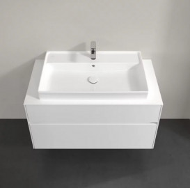 Тумба под раковину Villeroy & Boch Collaro 100х50 см с подсветкой МДФ глянцевый белый C020B0DH