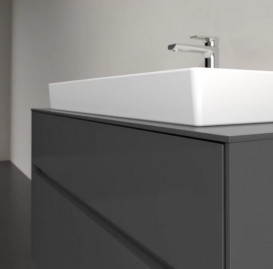 Тумба под раковину Villeroy & Boch Collaro 100х50 см с подсветкой МДФ глянцевый серый C020B0FP