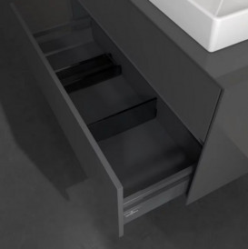 Тумба под раковину Villeroy & Boch Collaro 100х50 см с подсветкой МДФ глянцевый серый C020B0FP