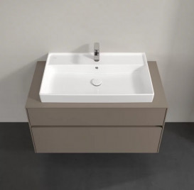 Тумба под раковину Villeroy & Boch Collaro 100х50 см с подсветкой ДСП трюфель серый C020B0VG