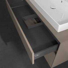 Тумба под раковину Villeroy & Boch Collaro 100х50 см с подсветкой ДСП трюфель серый C020B0VG