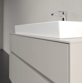 Тумба под раковину Villeroy & Boch Collaro 100х50 см с подсветкой ДСП мягкий серый C020B0VK