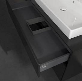 Тумба під раковину Villeroy & Boch Collaro 100х50 см із підсвічуванням МДФ чорний матовий лак C020B0PD