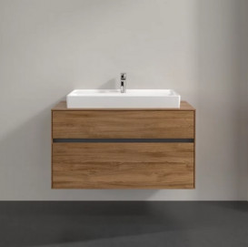 Тумба под раковину Villeroy & Boch Collaro 100х50 см с подсветкой ДСП дуб канзас C020B0RH