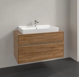 Тумба под раковину Villeroy & Boch Collaro 100х50 см с подсветкой ДСП дуб канзас C020B0RH
