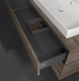 Тумба под раковину Villeroy & Boch Collaro 100х50 см с подсветкой ДСП каменный дуб C020B0RK