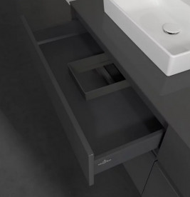 Тумба под раковину Villeroy & Boch Collaro 160х50 см с подсветкой МДФ глянцевый серый C021B0FP