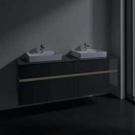 Тумба под раковину Villeroy & Boch Collaro 160х50 см с подсветкой МДФ глянцевый серый C021B0FP