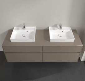 Тумба под раковину Villeroy & Boch Collaro 160х50 см с подсветкой ДСП трюфель серый C021B0VG