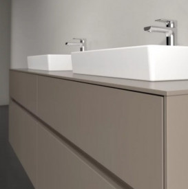 Тумба под раковину Villeroy & Boch Collaro 160х50 см с подсветкой ДСП трюфель серый C021B0VG