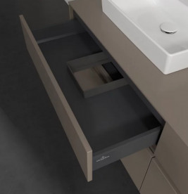 Тумба под раковину Villeroy & Boch Collaro 160х50 см с подсветкой ДСП трюфель серый C021B0VG
