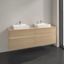 Тумба під раковину Villeroy & Boch Collaro 160х50 см із підсвічуванням ДСП північний дуб C021B0VJ