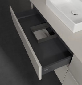 Тумба под раковину Villeroy & Boch Collaro 160х50 см с подсветкой ДСП мягкий серый C021B0VK