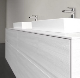 Тумба під раковину Villeroy & Boch Collaro 160х50 см із підсвічуванням ДСП біле дерево C021B0E8