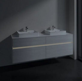 Тумба під раковину Villeroy & Boch Collaro 160х50 см із підсвічуванням ДСП біле дерево C021B0E8