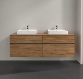 Тумба под раковину Villeroy & Boch Collaro 160х50 см с подсветкой ДСП дуб канзас C021B0RH