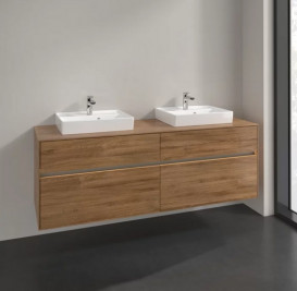 Тумба под раковину Villeroy & Boch Collaro 160х50 см с подсветкой ДСП дуб канзас C021B0RH