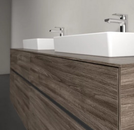 Тумба под раковину Villeroy & Boch Collaro 160х50 см с подсветкой ДСП каменный дуб C021B0RK