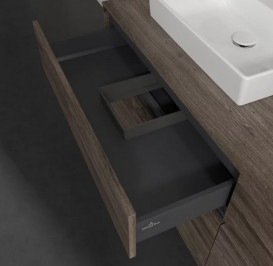 Тумба под раковину Villeroy & Boch Collaro 160х50 см с подсветкой ДСП каменный дуб C021B0RK