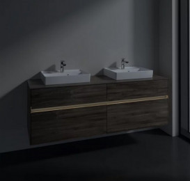 Тумба под раковину Villeroy & Boch Collaro 160х50 см с подсветкой ДСП каменный дуб C021B0RK