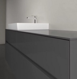 Тумба під раковину Villeroy & Boch Collaro 160х50 см із підсвічуванням МДФ глянсовий сірий C022B0FP