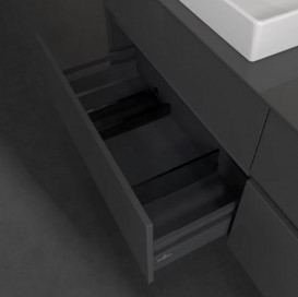 Тумба під раковину Villeroy & Boch Collaro 160х50 см із підсвічуванням МДФ глянсовий сірий C022B0FP