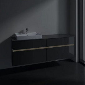 Тумба під раковину Villeroy & Boch Collaro 160х50 см із підсвічуванням МДФ глянсовий сірий C022B0FP