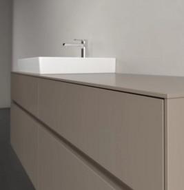 Тумба під раковину Villeroy & Boch Collaro 160х50 см із підсвічуванням ДСП трюфель сірий C022B0VG