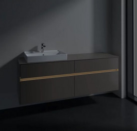 Тумба під раковину Villeroy & Boch Collaro 160х50 см із підсвічуванням ДСП трюфель сірий C022B0VG