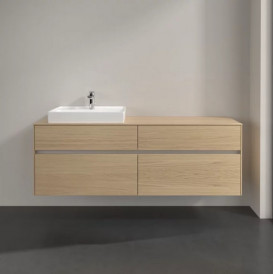 Тумба под раковину Villeroy & Boch Collaro 160х50 см с подсветкой ДСП северный дуб C022B0VJ