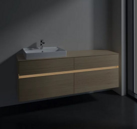 Тумба под раковину Villeroy & Boch Collaro 160х50 см с подсветкой ДСП северный дуб C022B0VJ