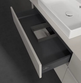 Тумба под раковину Villeroy & Boch Collaro 160х50 см с подсветкой ДСП мягкий серый C022B0VK