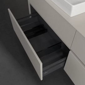 Тумба под раковину Villeroy & Boch Collaro 160х50 см с подсветкой ДСП мягкий серый C022B0VK