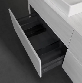 Тумба под раковину Villeroy & Boch Collaro 160х50 см с подсветкой ДСП белое дерево C022B0E8