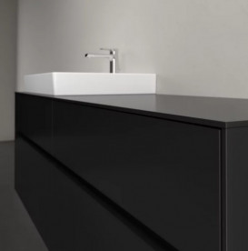 Тумба під раковину Villeroy & Boch Collaro 160х50 см із підсвічуванням МДФ чорний матовий лак C022B0PD