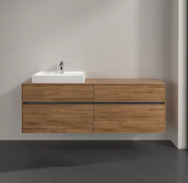 Тумба под раковину Villeroy & Boch Collaro 160х50 см с подсветкой ДСП дуб канзас C022B0RH