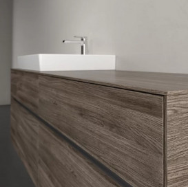 Тумба под раковину Villeroy & Boch Collaro 160х50 см с подсветкой ДСП каменный дуб C022B0RK