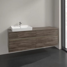 Тумба под раковину Villeroy & Boch Collaro 160х50 см с подсветкой ДСП каменный дуб C022B0RK