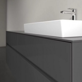 Тумба под раковину Villeroy & Boch Collaro 160х50 см с подсветкой МДФ глянцевый серый C023B0FP