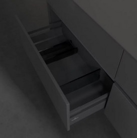 Тумба под раковину Villeroy & Boch Collaro 160х50 см с подсветкой МДФ глянцевый серый C023B0FP