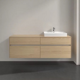 Тумба под раковину Villeroy & Boch Collaro 160х50 см с подсветкой ДСП северный дуб C023B0VJ