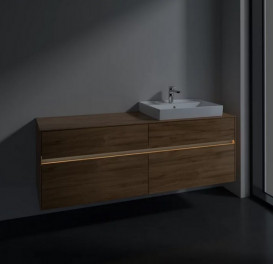 Тумба под раковину Villeroy & Boch Collaro 160х50 см с подсветкой ДСП дуб канзас C023B0RH