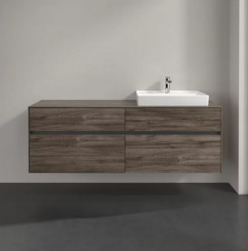 Тумба під раковину Villeroy & Boch Collaro 160х50 см із підсвічуванням ДСП кам'яний дуб C023B0RK