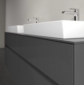 Тумба под раковину Villeroy & Boch Collaro 160х50 см с подсветкой МДФ глянцевый серый C024B0FP